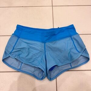 Lululemon Athletica Blue Speed Shorts Lightweight Performance